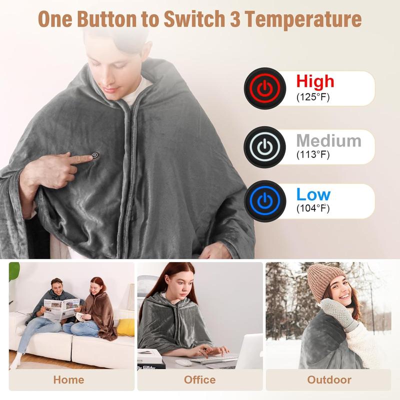 Ranuha™ Portable Heated Blanket Shawl